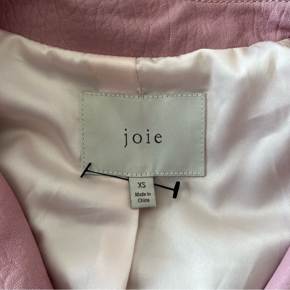 JOIE Akirako Leather Moto Jacket In Fleur D-isle - Picture 9 of 13